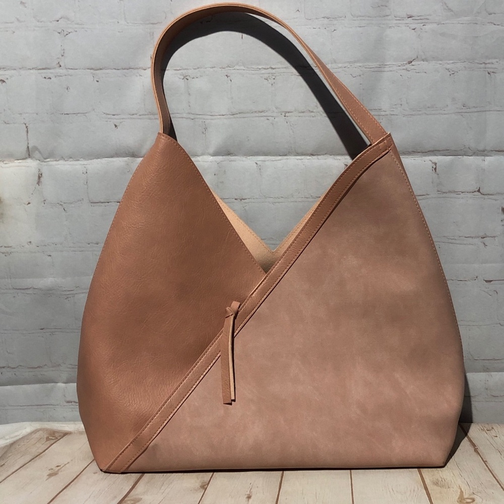 Ulta Beauty Pink Faux Leather Suede Tote Shoulder Weekend Bag Large No Flaws